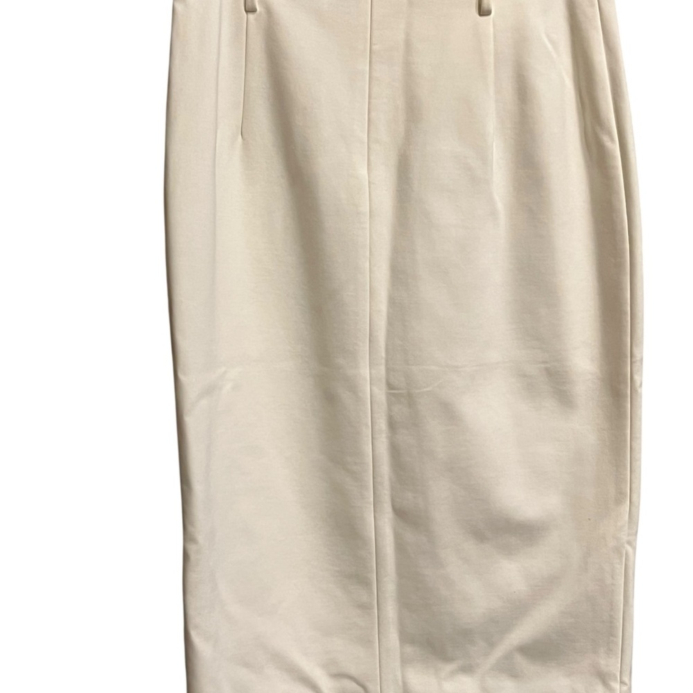 White House Black Market white Ivory Button-Front Skirt - Picture 14 of 16
